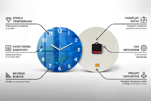 Wanduhr rund Weinglas