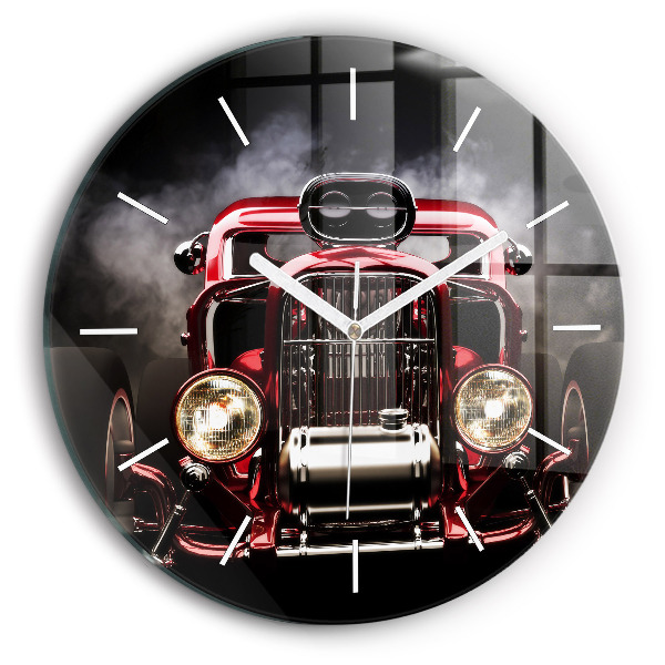 Wanduhr glas rund Alter Oldtimer