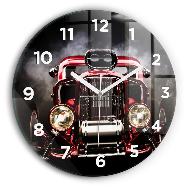 Wanduhr glas rund Alter Oldtimer