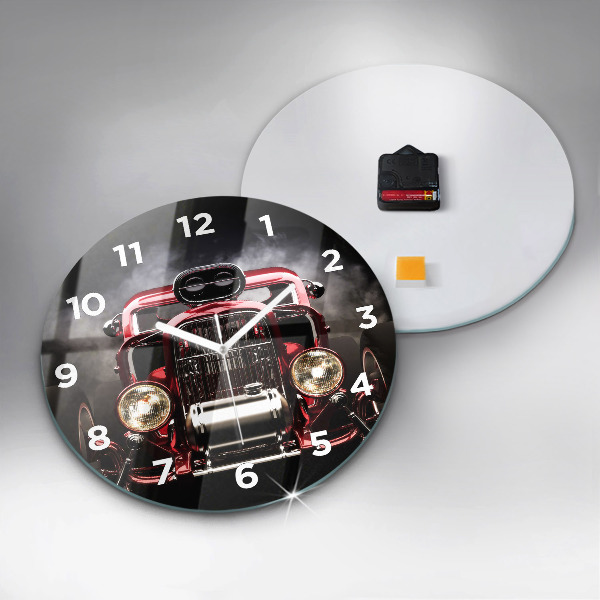 Wanduhr glas rund Alter Oldtimer