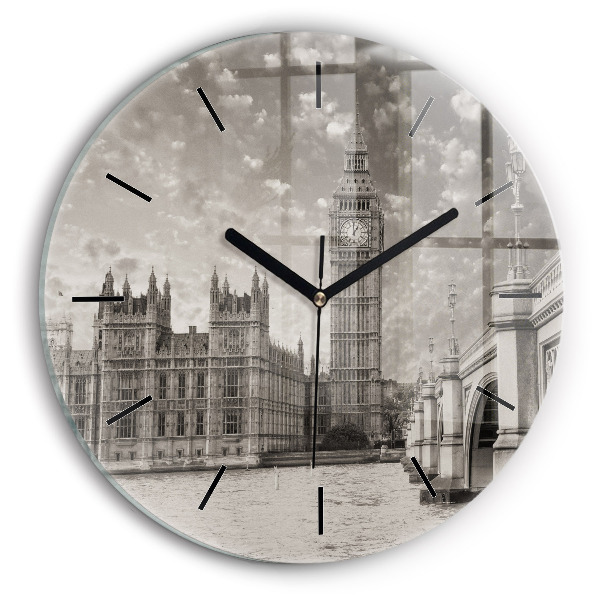 Wanduhr rund mit motiv London England Big Ben