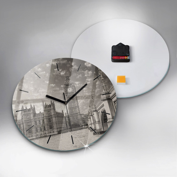 Wanduhr rund mit motiv London England Big Ben