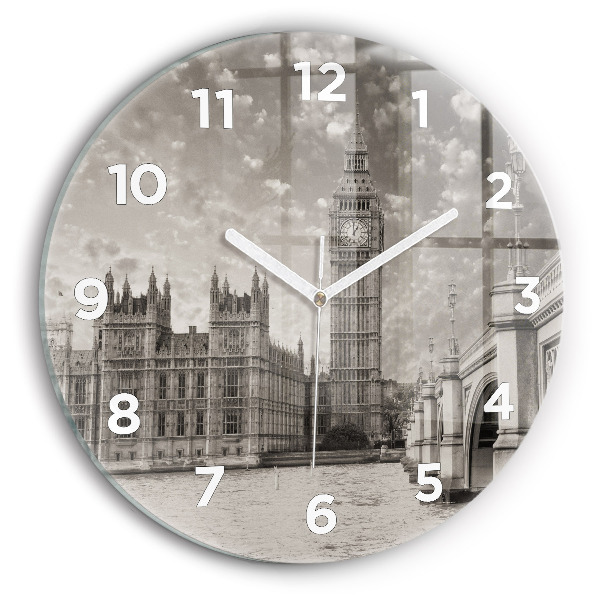 Wanduhr rund mit motiv London England Big Ben
