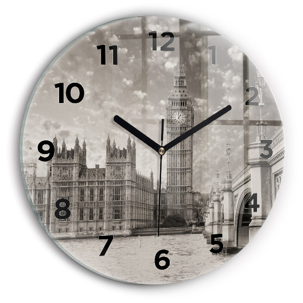 Wanduhr rund mit motiv London England Big Ben