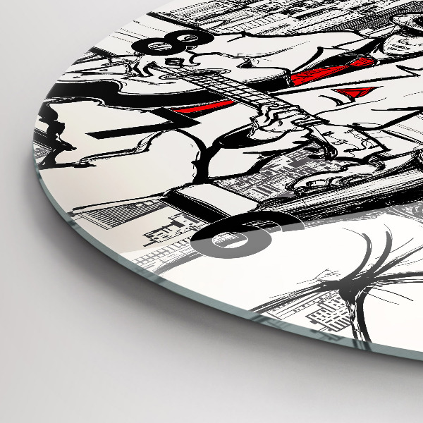 Wanduhr glas rund Jazz in New York