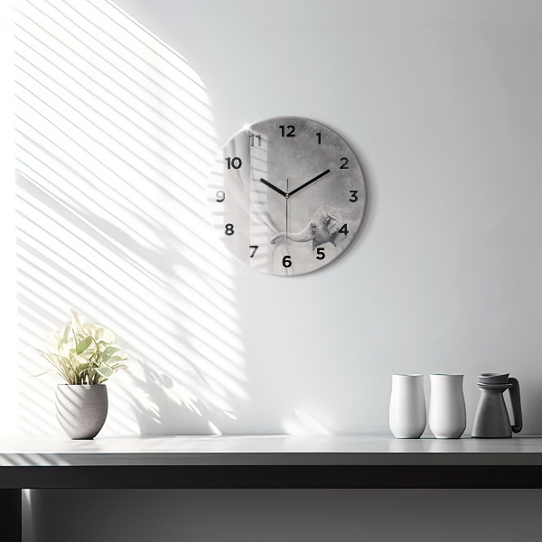 Wanduhr rund Elefant