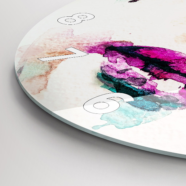 Wanduhr rund Abstraktes Gesicht einer Frau