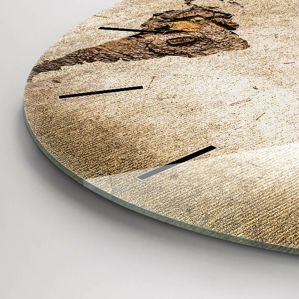 Wanduhr rund mit motiv Alte Weltkarte