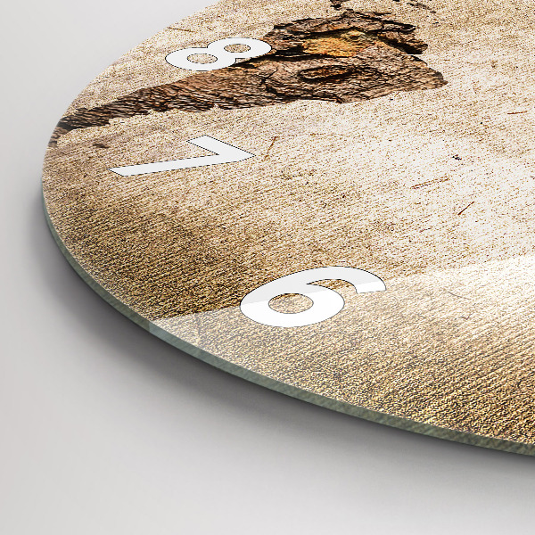 Wanduhr rund mit motiv Alte Weltkarte