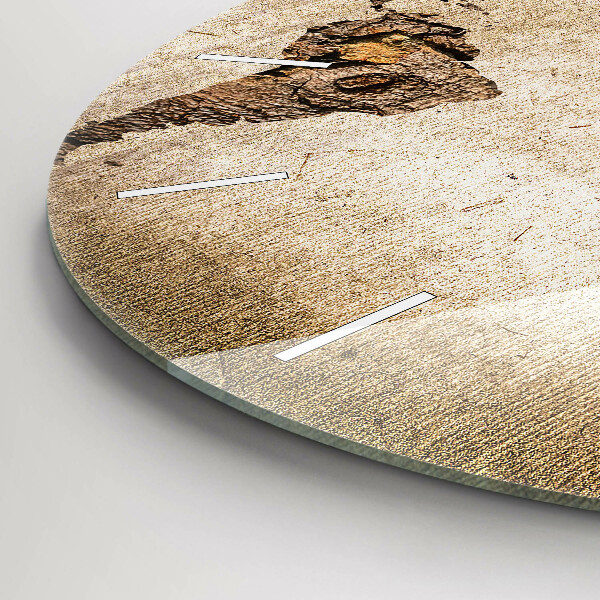 Wanduhr rund mit motiv Alte Weltkarte