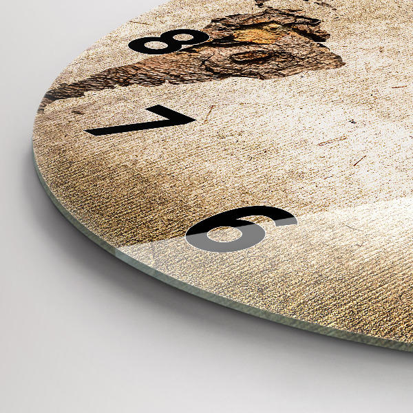 Wanduhr rund mit motiv Alte Weltkarte