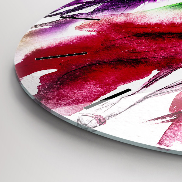 Wanduhr rund mit motiv Frauen in bunten Kleidern