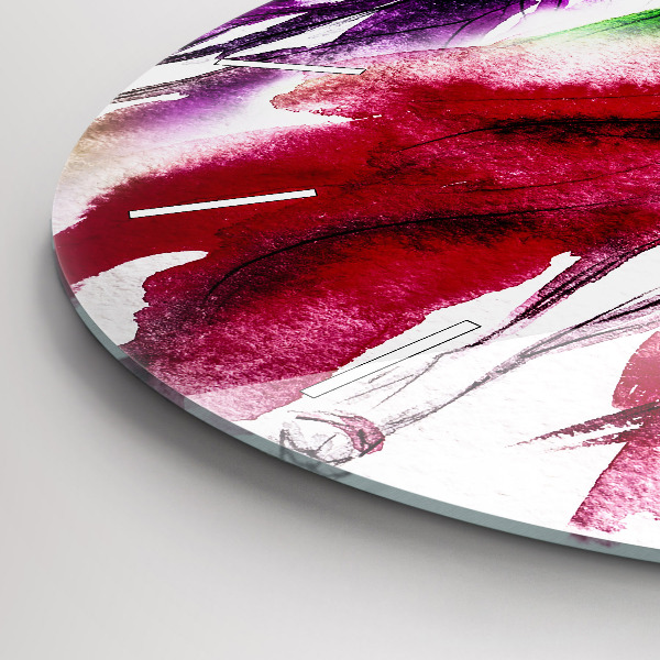 Wanduhr rund mit motiv Frauen in bunten Kleidern