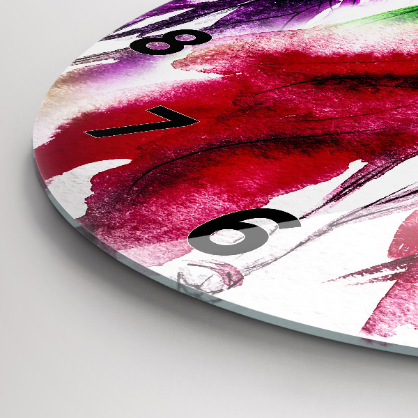 Wanduhr rund mit motiv Frauen in bunten Kleidern