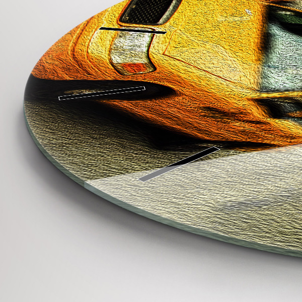 Wanduhr rund mit motiv New York City Taxis