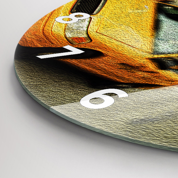 Wanduhr rund mit motiv New York City Taxis