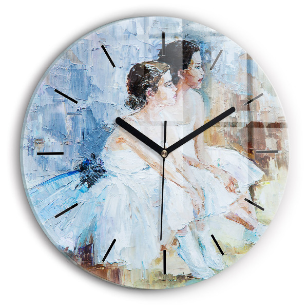 Wanduhr rund Junge Ballerinas
