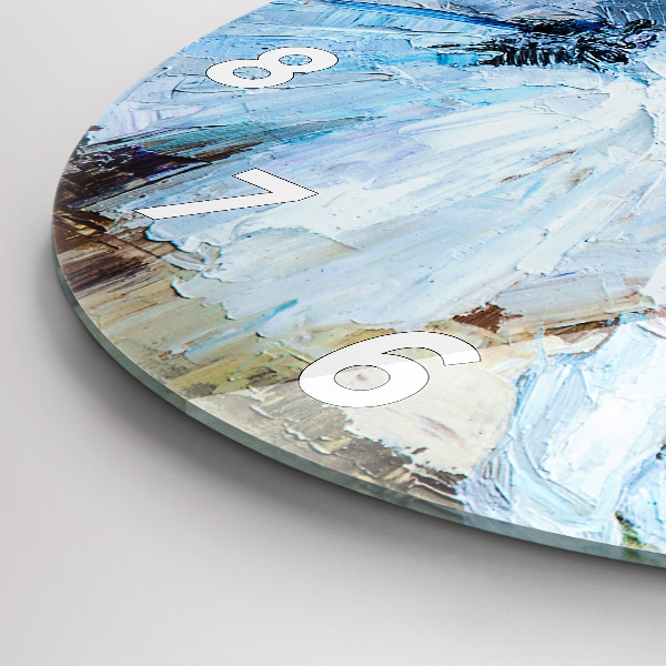 Wanduhr rund Junge Ballerinas