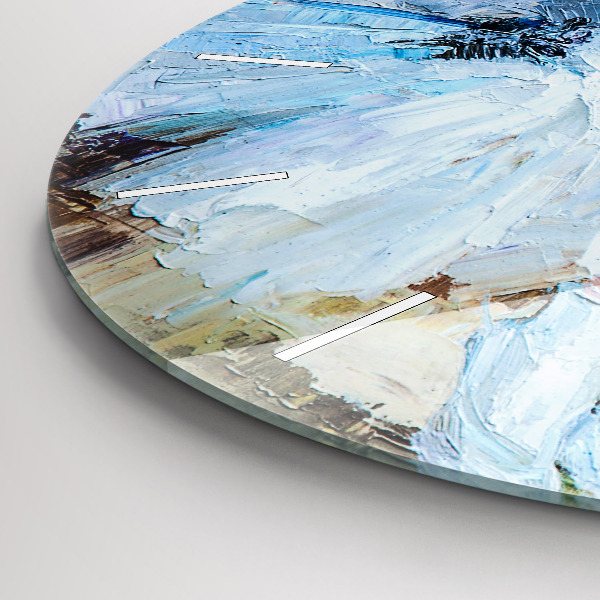 Wanduhr rund Junge Ballerinas