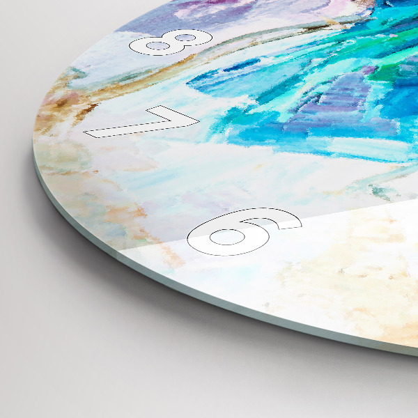 Wanduhr glas rund Vorbereitung einer Ballerina