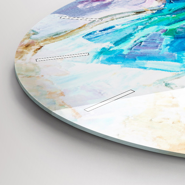 Wanduhr glas rund Vorbereitung einer Ballerina