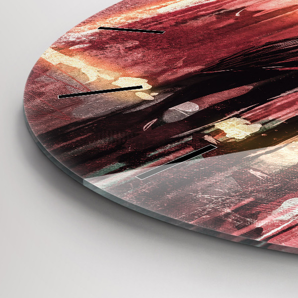 Wanduhr rund Junges verliebtes Paar