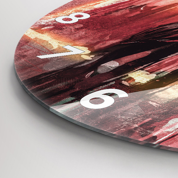 Wanduhr rund Junges verliebtes Paar