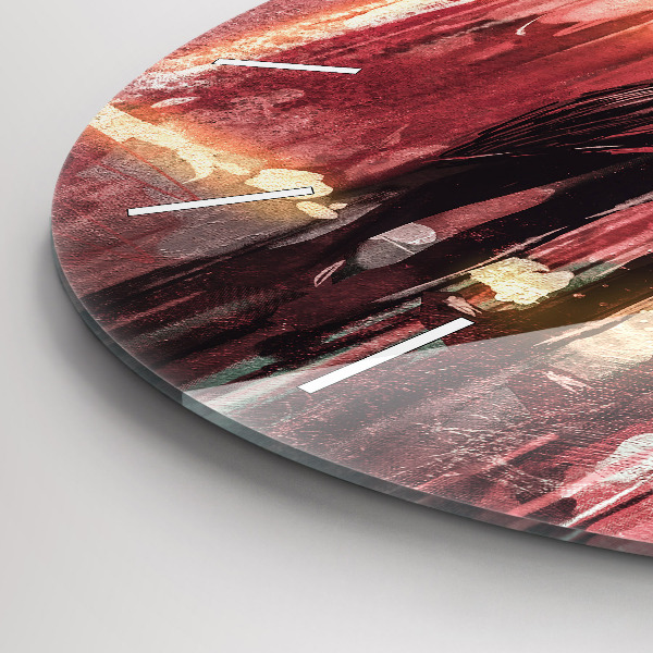 Wanduhr rund Junges verliebtes Paar