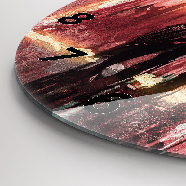 Wanduhr rund Junges verliebtes Paar