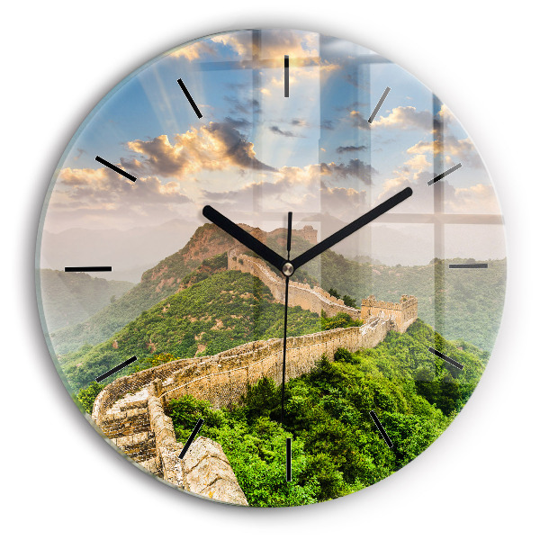 Wanduhr rund Große Mauer von China