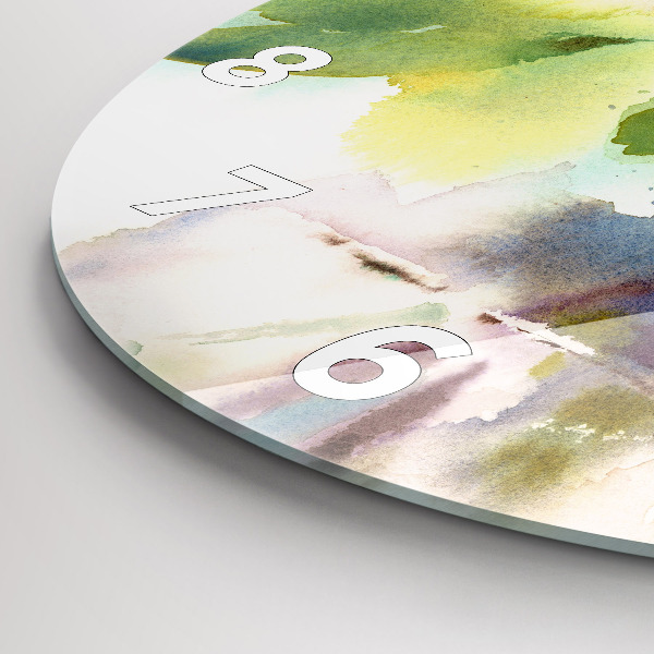 Wanduhr rund mit motiv Rosen in einer Vase Aquarell