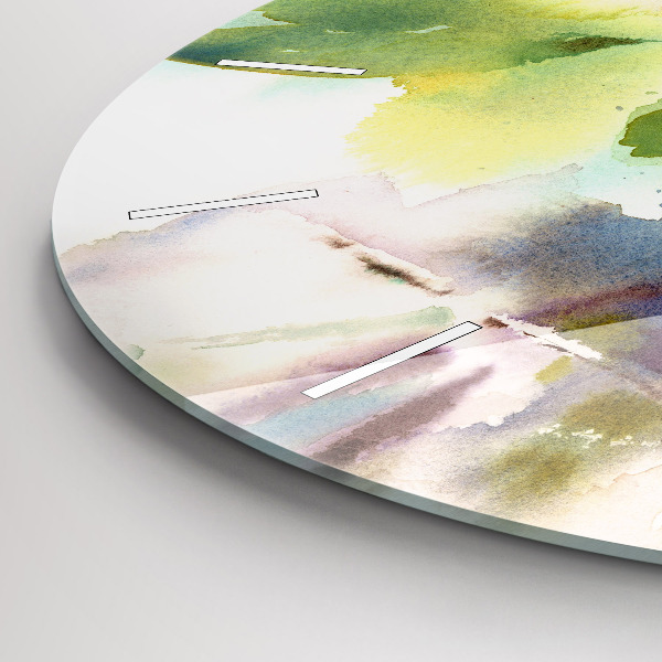 Wanduhr rund mit motiv Rosen in einer Vase Aquarell