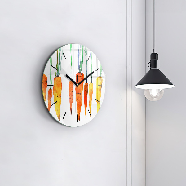 Wanduhr rund mit motiv Illustration von Karotten