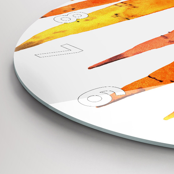 Wanduhr rund mit motiv Illustration von Karotten