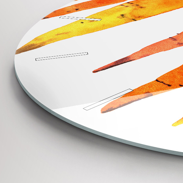 Wanduhr rund mit motiv Illustration von Karotten