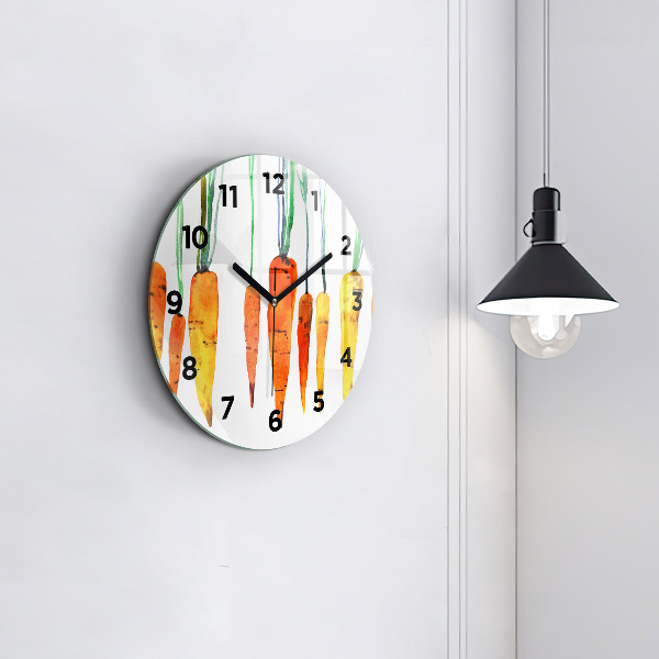 Wanduhr rund mit motiv Illustration von Karotten