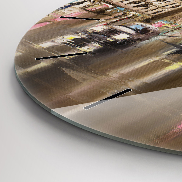 Wanduhr rund Stadt Paris