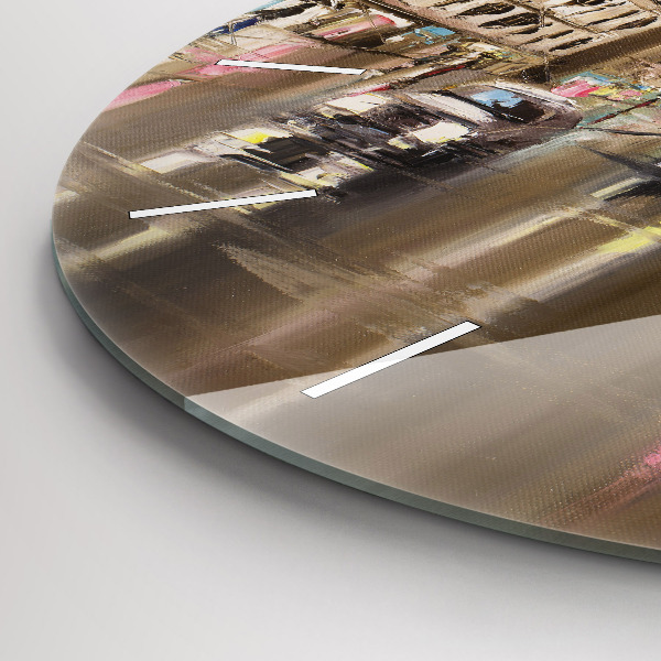 Wanduhr rund Stadt Paris