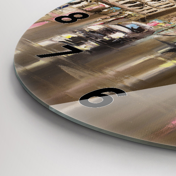 Wanduhr rund Stadt Paris