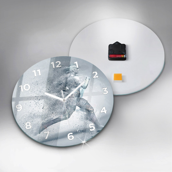 Wanduhr rund mit motiv Laufender Mann