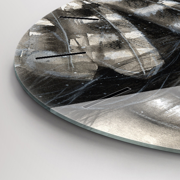 Wanduhr rund mit motiv Gemaltes Porträt