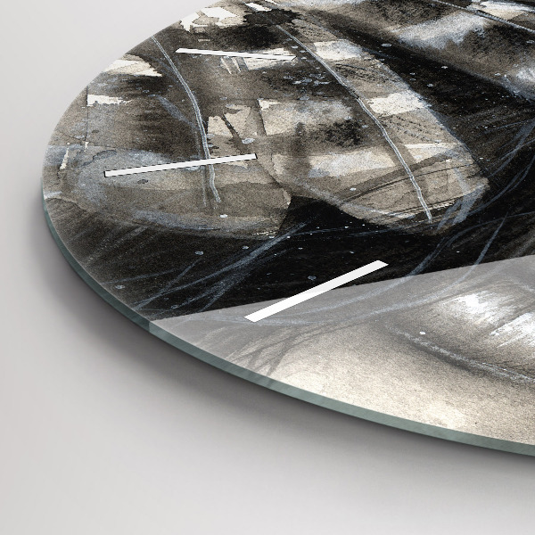 Wanduhr rund mit motiv Gemaltes Porträt