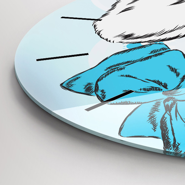 Wanduhr rund Hündchen