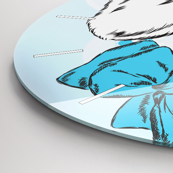 Wanduhr rund Hündchen