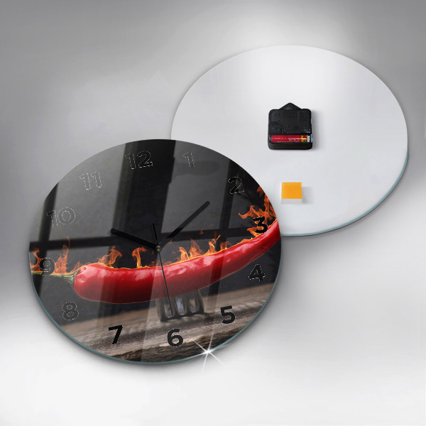 Wanduhr rund mit motiv Peperoni-Schote
