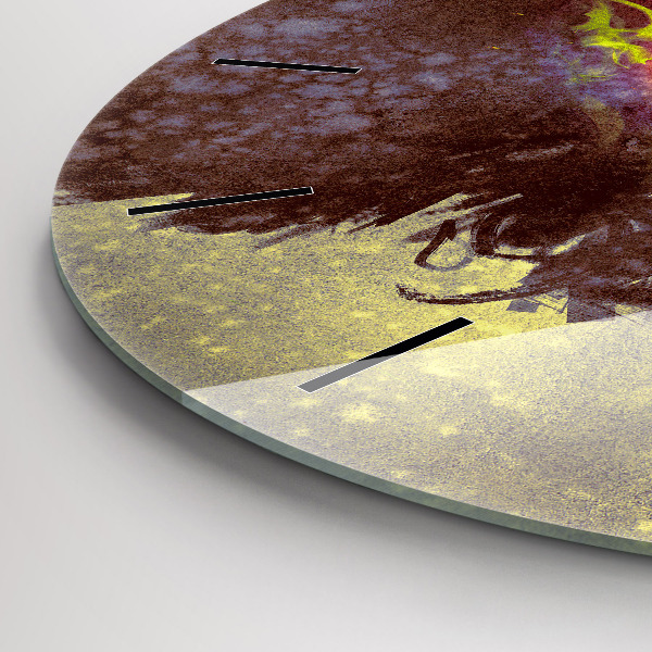 Wanduhr rund mit motiv Frau im Wald