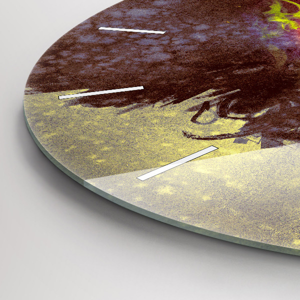 Wanduhr rund mit motiv Frau im Wald