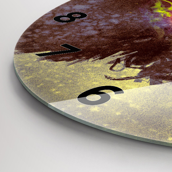 Wanduhr rund mit motiv Frau im Wald