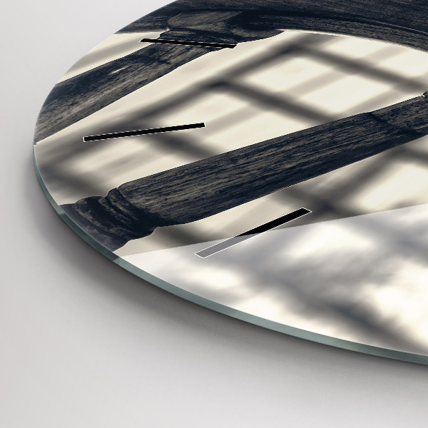 Wanduhr rund Antikes Schiff