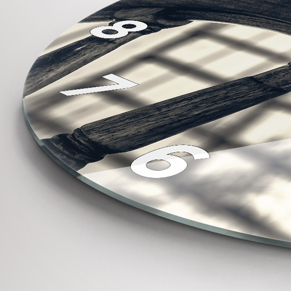 Wanduhr rund Antikes Schiff